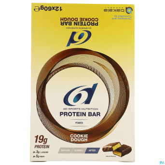 6d sixd protein bar cookie dough    12x60g