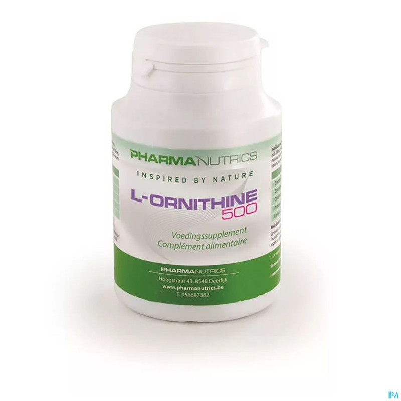 L-ornithine 500 v-caps  60    pharmanutrics