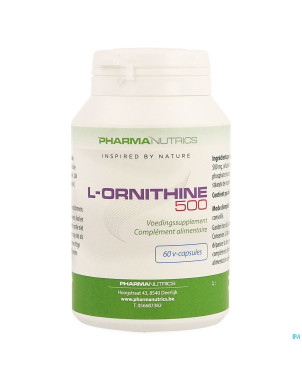 L-ornithine 500 v-caps  60    pharmanutrics