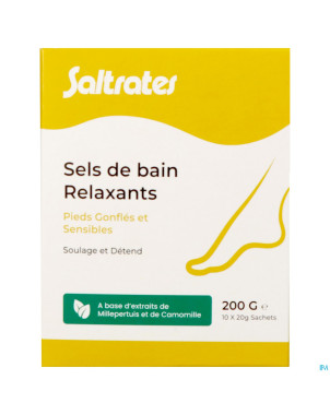Saltrates sels bain relaxants pieds 10x20g