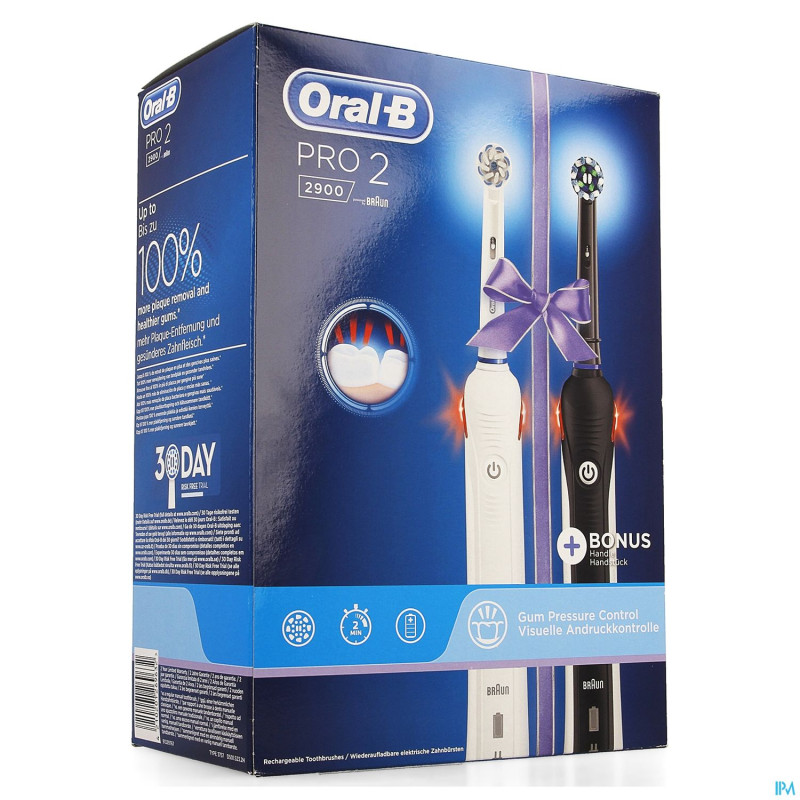 Oral-b pro duo pack 2900 black + white