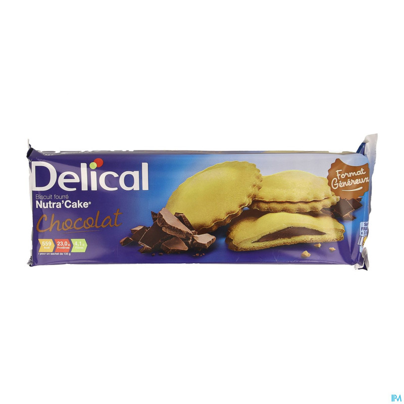 Delical nutra cake chocolat 3x3