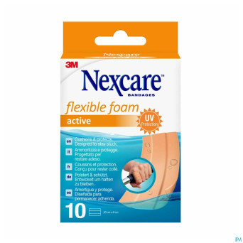 Nexcare 3m flexible foam active ha pans  strips 10