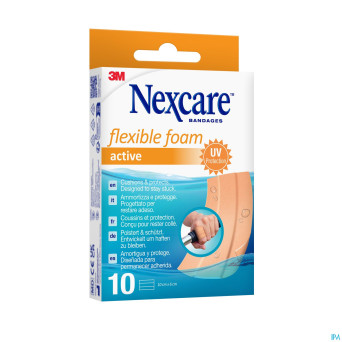 Nexcare 3m flexible foam active ha pans  strips 10