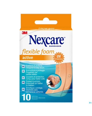 Nexcare 3m flexible foam active ha pans  strips 10