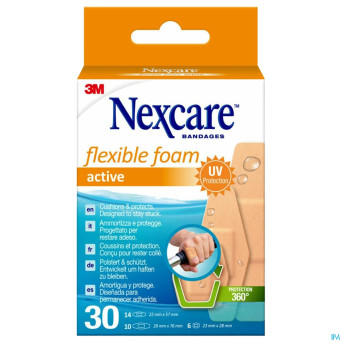 Nexcare 3m flexible foam active ha pans predec. 30