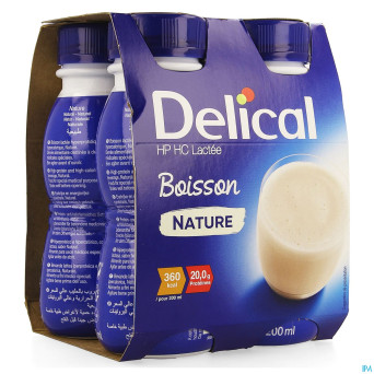 Delical boisson lactee hphc nature    4x200ml nf
