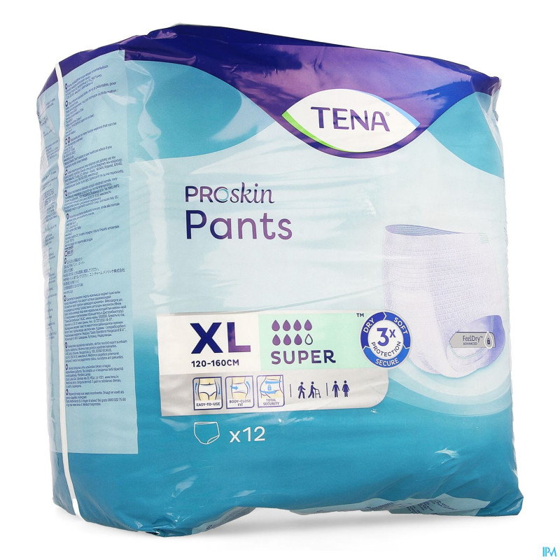Tena proskin pants super extra large 12