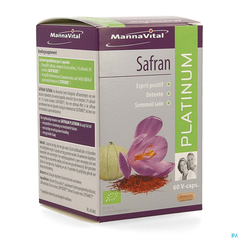 Mannavital bio saffran platinum v-caps 60