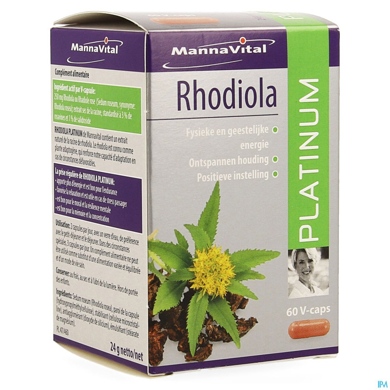 Mannavital rhodiola platinum    v-caps 60
