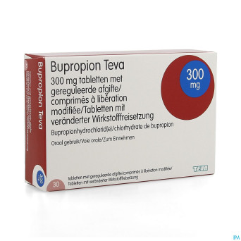 Bupropion teva 300mg liber.modifiee comp  30