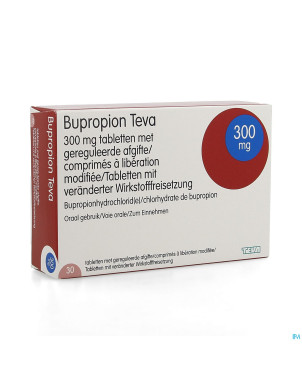 Bupropion teva 300mg liber.modifiee comp  30