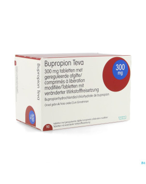 Bupropion teva 300mg liber.modifiee comp  90