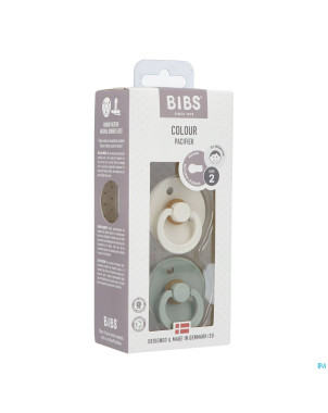 Bibs 2 sucette duo sage ivory