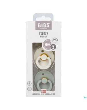 Bibs 2 sucette duo sage ivory