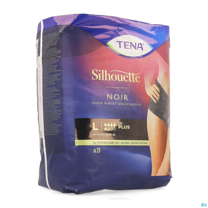 Tena silhouette plus noir high waist l 8    703082