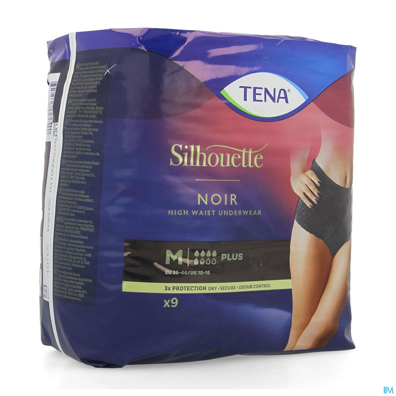 Tena silhouette plus noir high waist m 9    703081