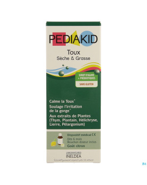 Pediakid toux seche grasse sol buv 125ml