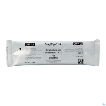 Drugwipe 1a test saliva/surfaces/sueur amp/mamp