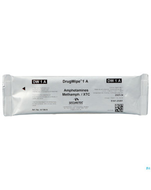 Drugwipe 1a test saliva/surfaces/sueur amp/mamp