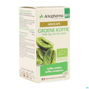 Arkogelules cafe vert bio caps 45 nf