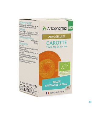 Arkogelules carotte bio caps 45 nf