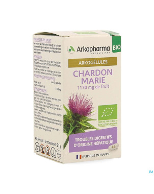 Arkogelules chardon marie bio caps 45 nf