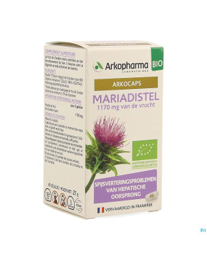 Arkogelules chardon marie bio caps 45 nf