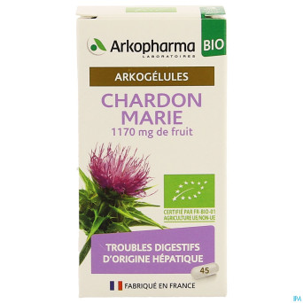 Arkogelules chardon marie bio caps 45 nf