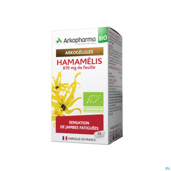 Arkogelules hamamelis bio caps 45 nf