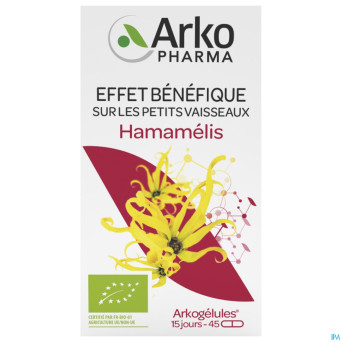 Arkogelules hamamelis bio caps 45 nf