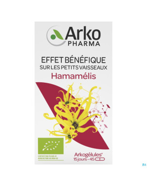 Arkogelules hamamelis bio caps 45 nf