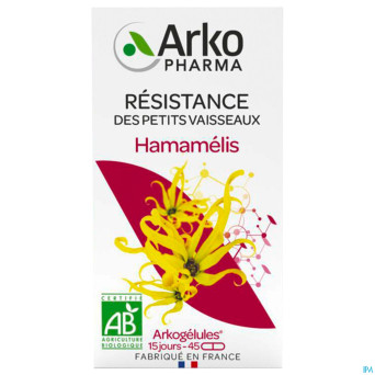 Arkogelules hamamelis bio caps 45 nf