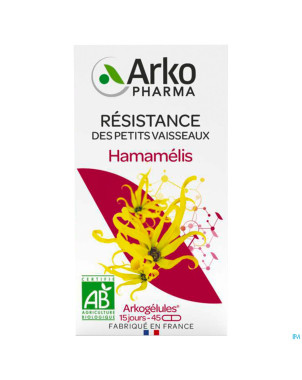 Arkogelules hamamelis bio caps 45 nf
