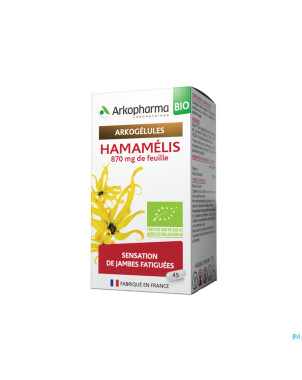 Arkogelules hamamelis bio caps 45 nf