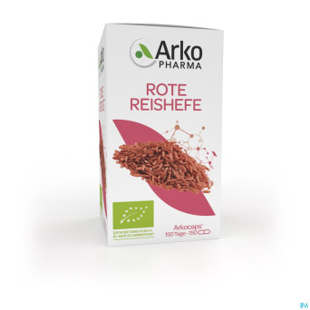 Arkogelules levure riz rouge bio caps 150 nf