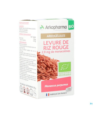 Arkogelules levure riz rouge bio caps 150 nf