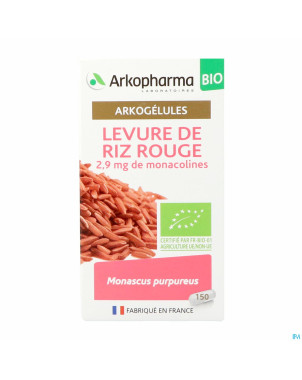 Arkogelules levure riz rouge bio caps 150 nf