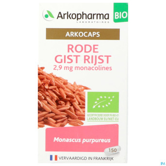 Arkogelules levure riz rouge bio caps 150 nf