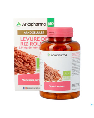 Arkogelules levure riz rouge bio caps 150 nf