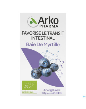 Arkogelules myrtille baie bio caps 40 nf