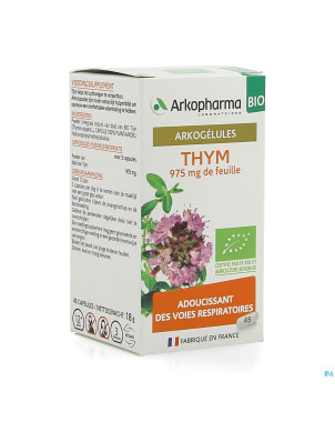 Arkogelules thym bio caps 45 nf