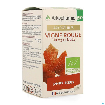 Arkogelules vigne rouge bio caps 150 nf