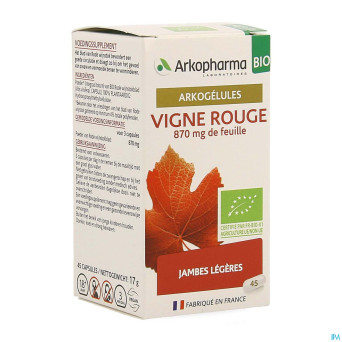 Arkogelules vigne rouge bio caps 45 nf