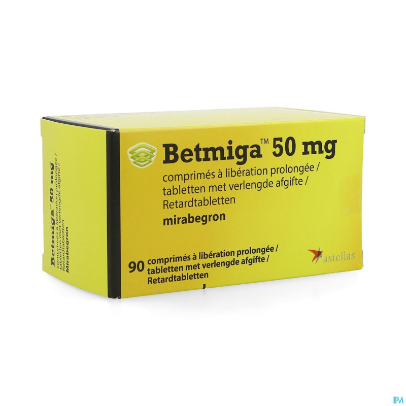 Betmiga pi pharma 50mg liberat.prol. comp 90 pip