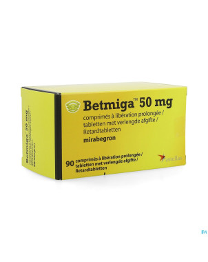 Betmiga pi pharma 50mg liberat.prol. comp 90 pip