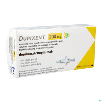 Dupixent 200mg sol inj ser preremplie 1x2 200mg