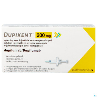 Dupixent 200mg sol inj ser preremplie 1x2 200mg
