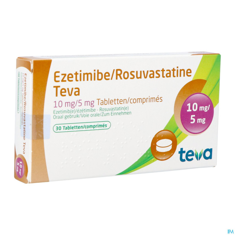Ezetimibe rosuvastatine teva 10mg/ 5mg comp  30