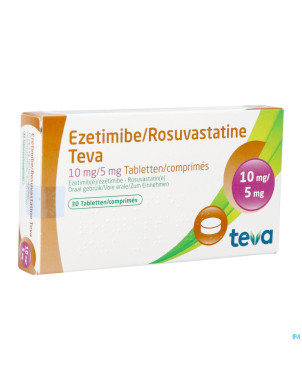 Ezetimibe rosuvastatine teva 10mg/ 5mg comp  30